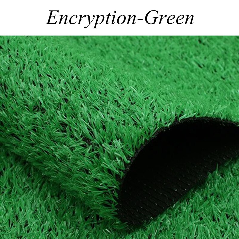 Artificial Turf Human Made Simulation Lawns Moisture-proof Mildew-proof Sod for Garden Football Yard Kindergarten Decoration: Encryption Green