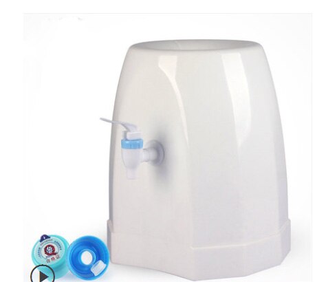 Mini Water Pump Dispenser Desktop Fountains Gallon Drinking Bottle Switch Base Bucket Holder Manual Press Barrel Tap Faucet: White