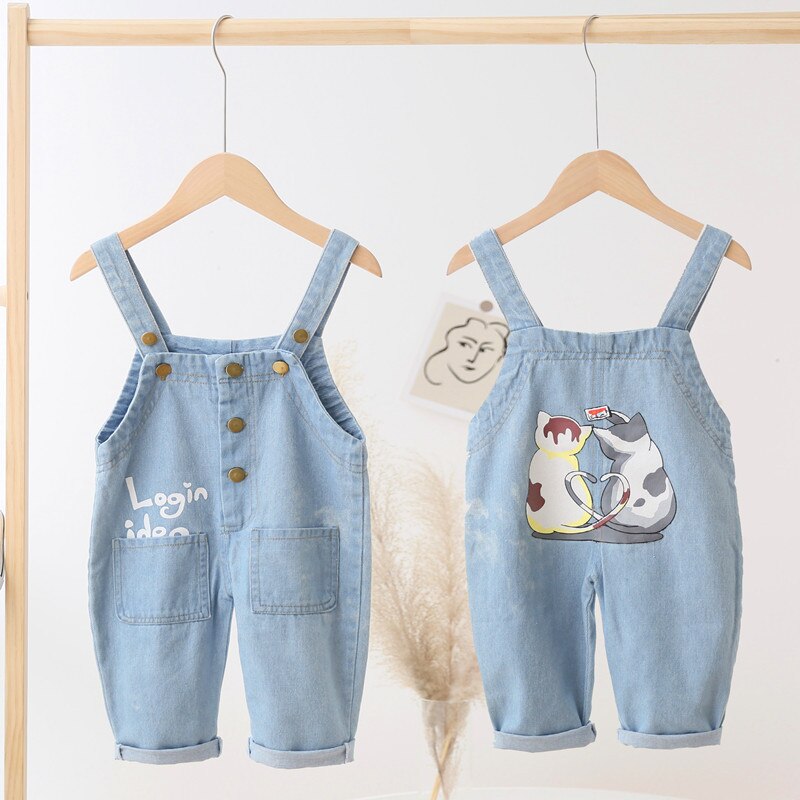 Ienens Peuter Overalls Baby Jongens Denim Tuinbroek Baby Zachte Jeans Jumpsuit Kleding Kleding 1 2 3 4 Jaar Kinderen Meisje broek