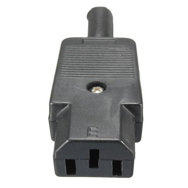 5PCS IEC 320 C13 Female Plug Adapter 3pin Socket Power Cord Rewirable Connector: Default Title
