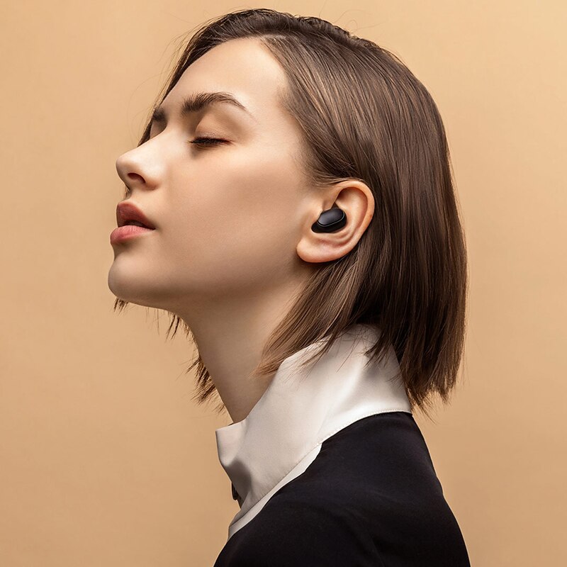 Original Xiaomi Redmi AirDots 2 auriculares Bluetooth 5,0 estéreo bajo Eeadphones Mic manos libres auriculares AI Control auriculares