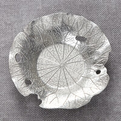 Fuld manuel kobber kop blik jern kobber underkop bronze coasters lotus blad temåtter te te tilbehør: 2