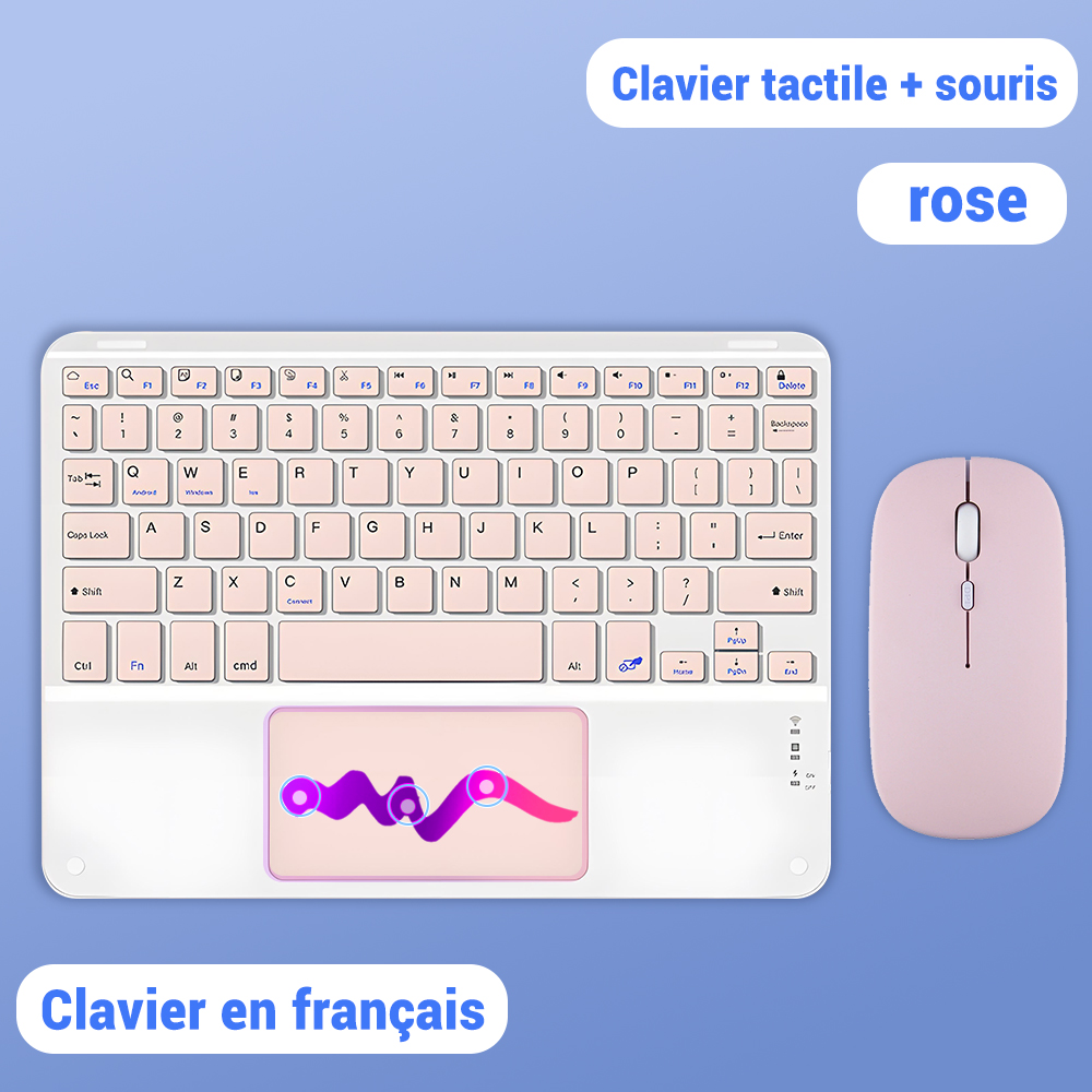 Kawaii Spur Pad drahtlose tastatur für ios Android Fenster Tablette für ipad Luft 4 Mini Profi spanisch arabisch koreanisch russisch tastatur: Dunkelblau