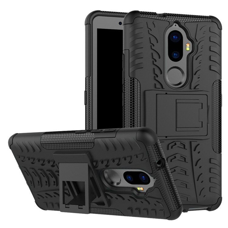 Hoesje voor lenovo  k8 , hybride schokbestendige behuizing van tpu + pc, telefoonstandaard, hoesje voor lenovo  k8 plus, hoesje voor lenovo  k8 note, telefoonhoesjes: Voor lenovo  k8 plus / Zwart