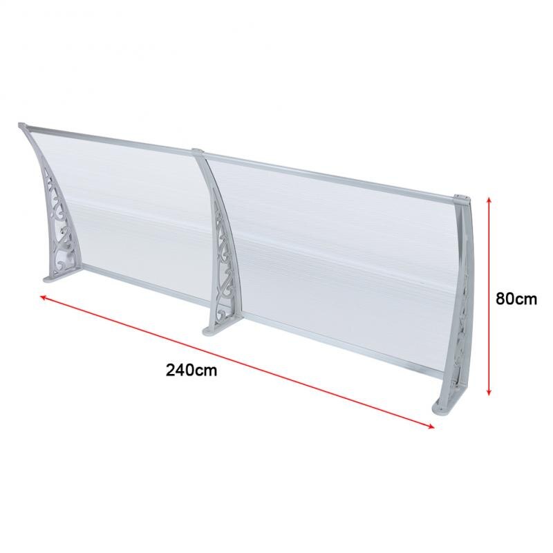 1PC Shade Door Canopy Window Awning Door Window Awning Household Outdoor Entrance Door-window Canopy Garden Home Supplies HWC: 80x240 cm