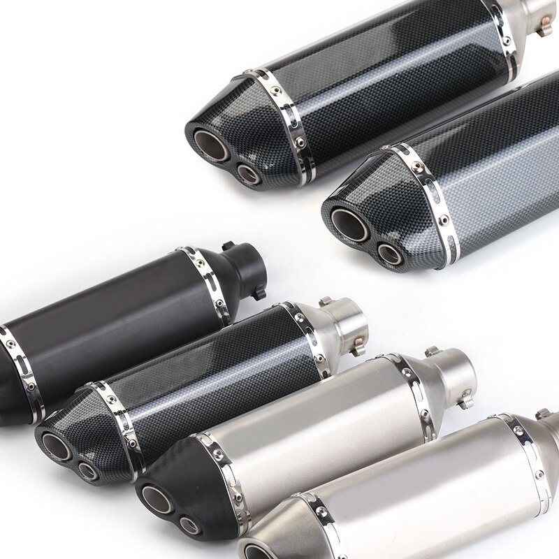 36-51mm Universal Motorcycle Exhaust Modified MufflerScooter Pit Bike Dirt Motocross For R6 ER6N CBR250R Z650 MT07 R25
