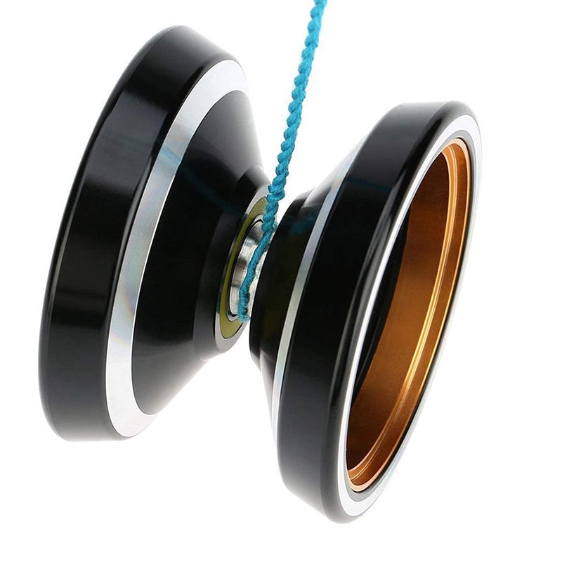 Yoyo intermedio + borsa Extra 5 della corda + di MAGICYOYO M001-B Non reattivo professionale di Yoyo, alluminio Yoyo della lega con l'anello del metallo