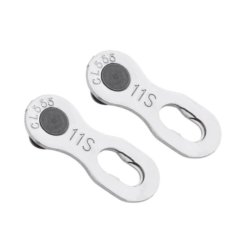 Chaînes de vélo 11 vitesses route vélo chaîne connecteur VTT en acier inoxydable pour maître rapide lien Joint chaîne vélo pièces: 2
