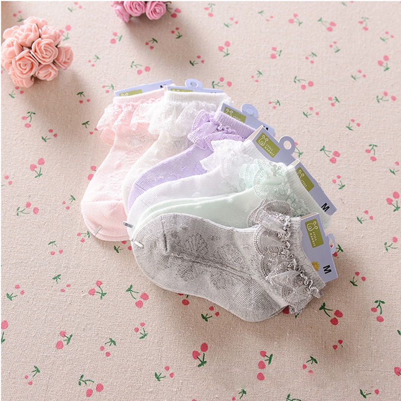 HAPPYPLUS Baby Socks Lace Pink White Baby Girl Christening Socks Infant Princess Summer Socks for Baptism 1st 2nd Birthday