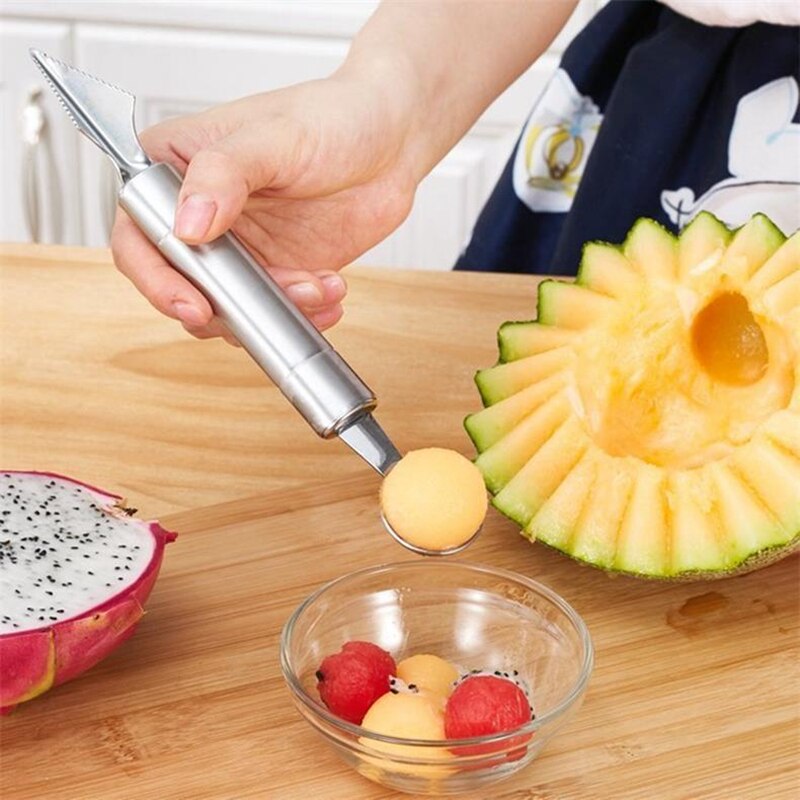 Fruit Platter Carving Knife Melon Spoon Ice Cream Dig Scoop Watermelon Kitchen DIY Cold Dishes Gadgets Slicer Tools Food Cutter