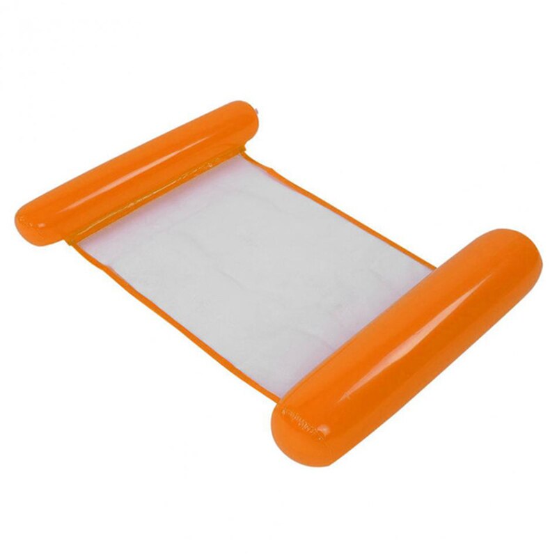 Hamaca de agua para piscina, colchoneta inflable reclinable, silla de cama flotante, colchón de aire plegable para natación de verano, cojín para dormir: Orange 11