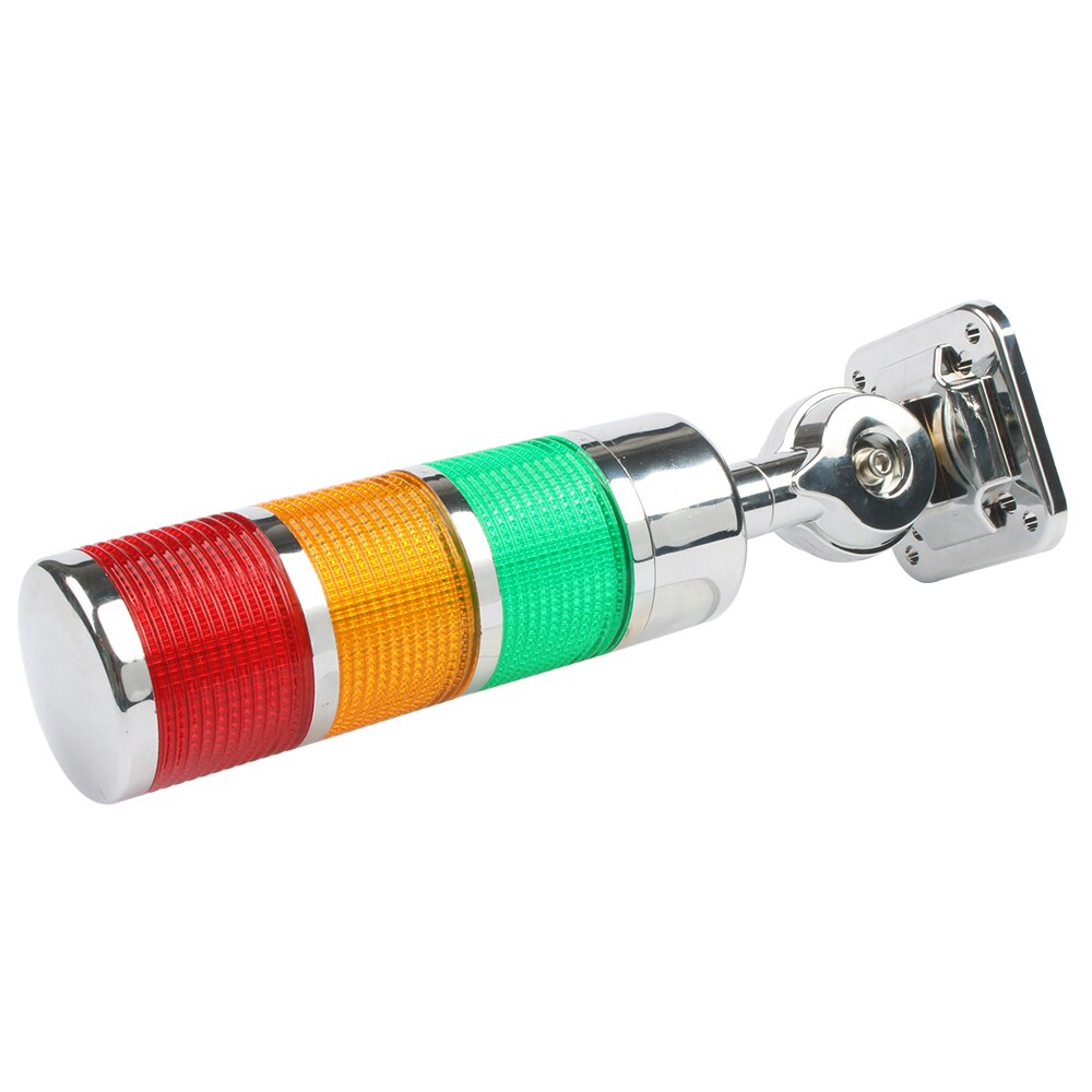 Voyant d'avertissement industriel à 3 couches pour machine CNC, DC 24V 12V AC220V 110V, lumière clignotante constante, lumière rotative à 180 piles
