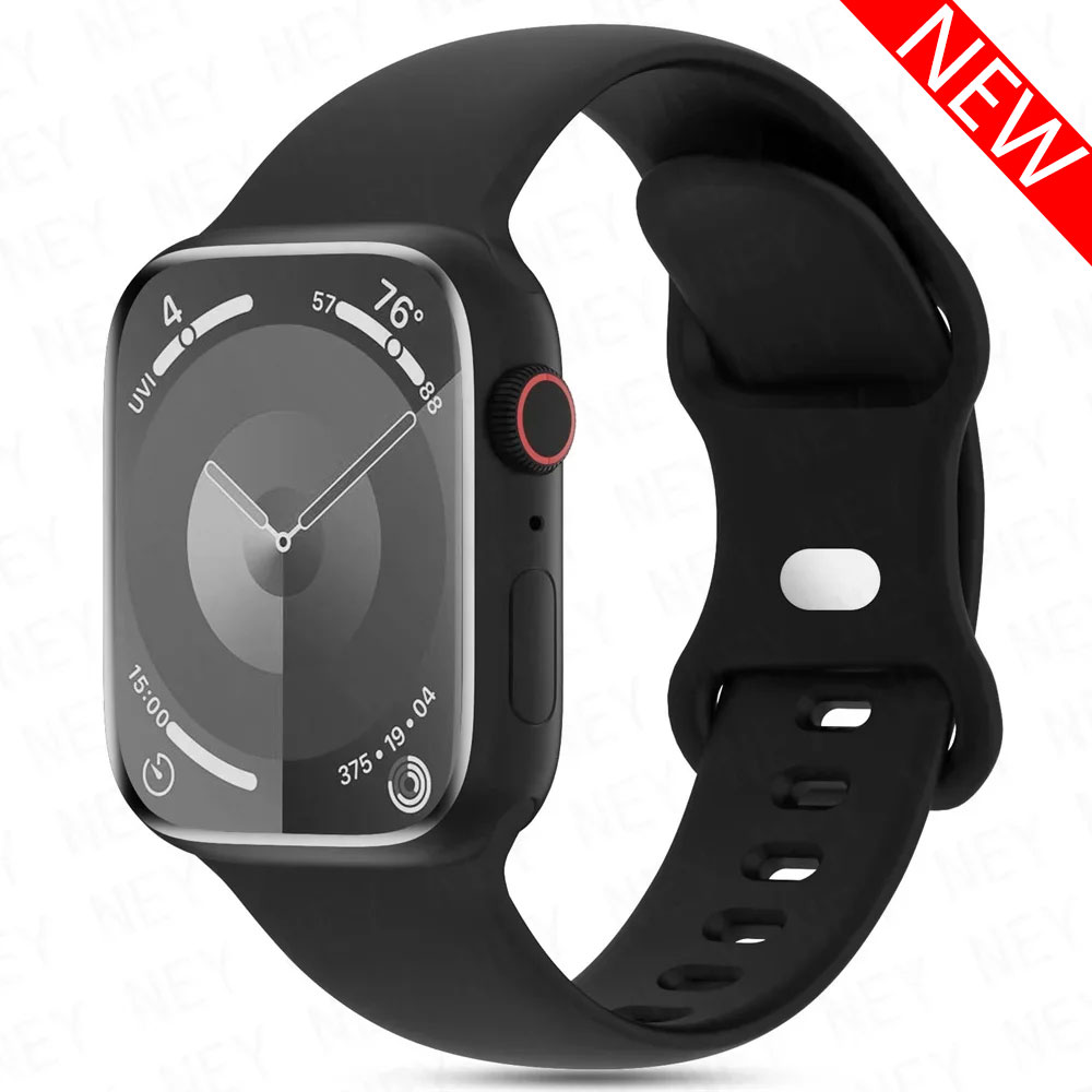 Urrem til apple watch-rem 44mm 40mm 45mm 41mm 42-38mm silikonearmbånd iwatch-rem serie 8 7 se 3 4 5 6 9 ultra 2 49mm