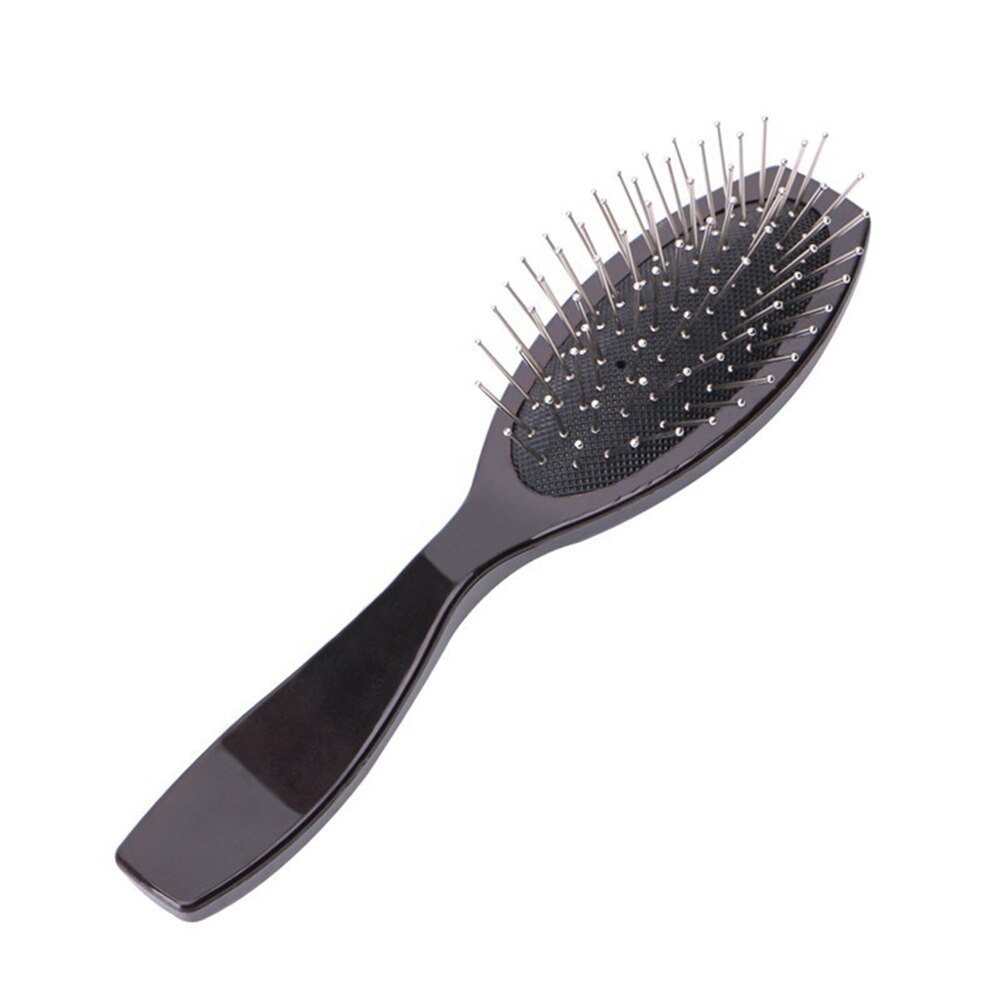 Cepillo de peine de acero antiestático para extensiones de cabello de peluca, cepillo de pelo de entrenamiento peluquería Jefe: Black