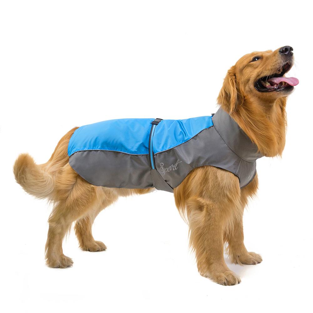 Large Dog Clothes Raincoat For Husky Labrador Border Collie Waterproof Big Dog Coats Clothing Rain Coat For Big Dogs 3XL-9XL Pet: Blue / 8XL