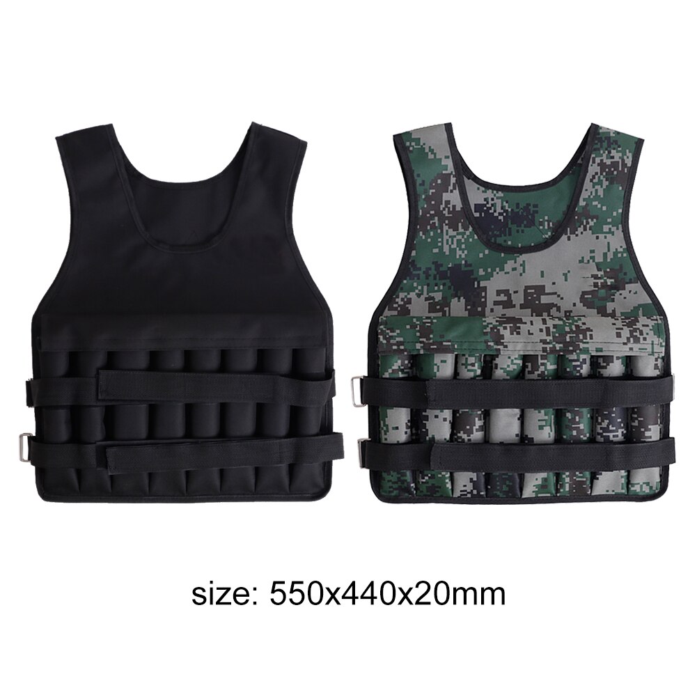 20kg Loading Weighted Vest Adjustable Weight Boxing Training Exercise Waistcoat Durable Invisible Sand for Running