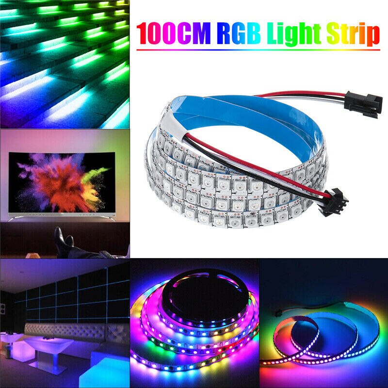 Ws2812B 5050Smd 144 Led Light Strip Met Ingebouwde Rgb Ic Individuele Adresseerbare Dc