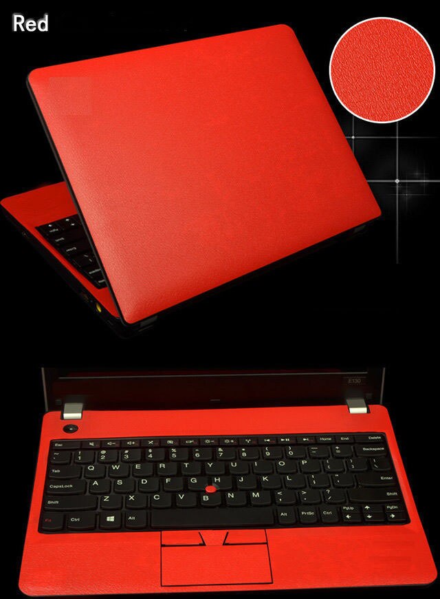 Laptopa z włókna węglowego naklejki skóry krokodyla skóra węża pokrywa Protector dla DELL Latitude E6220 12.5": Red Leather skin