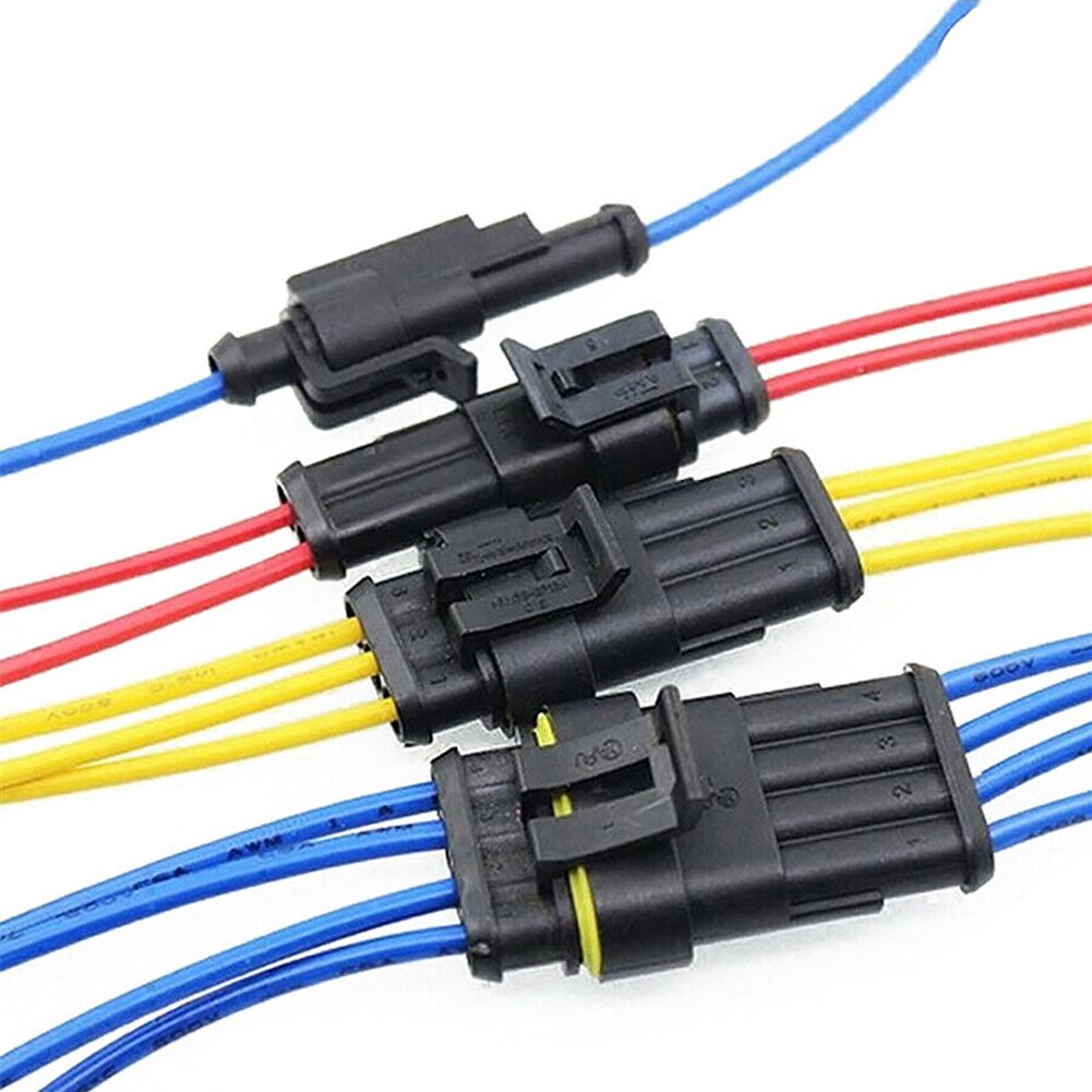708Pcs 12V Waterproof Car Electrical Wire Connectors Terminals Automotive Electrical Plug Terminals Motorcycle Truck Boats Auto