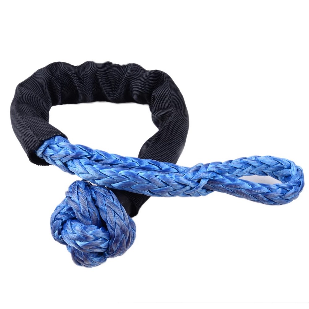 2 stücke 35000 £ Schäkel Winde Seil Abschleppen Erholung Riemen Nylon Auto flexibel Synthetische Weiche 15T Abschleppen Seile