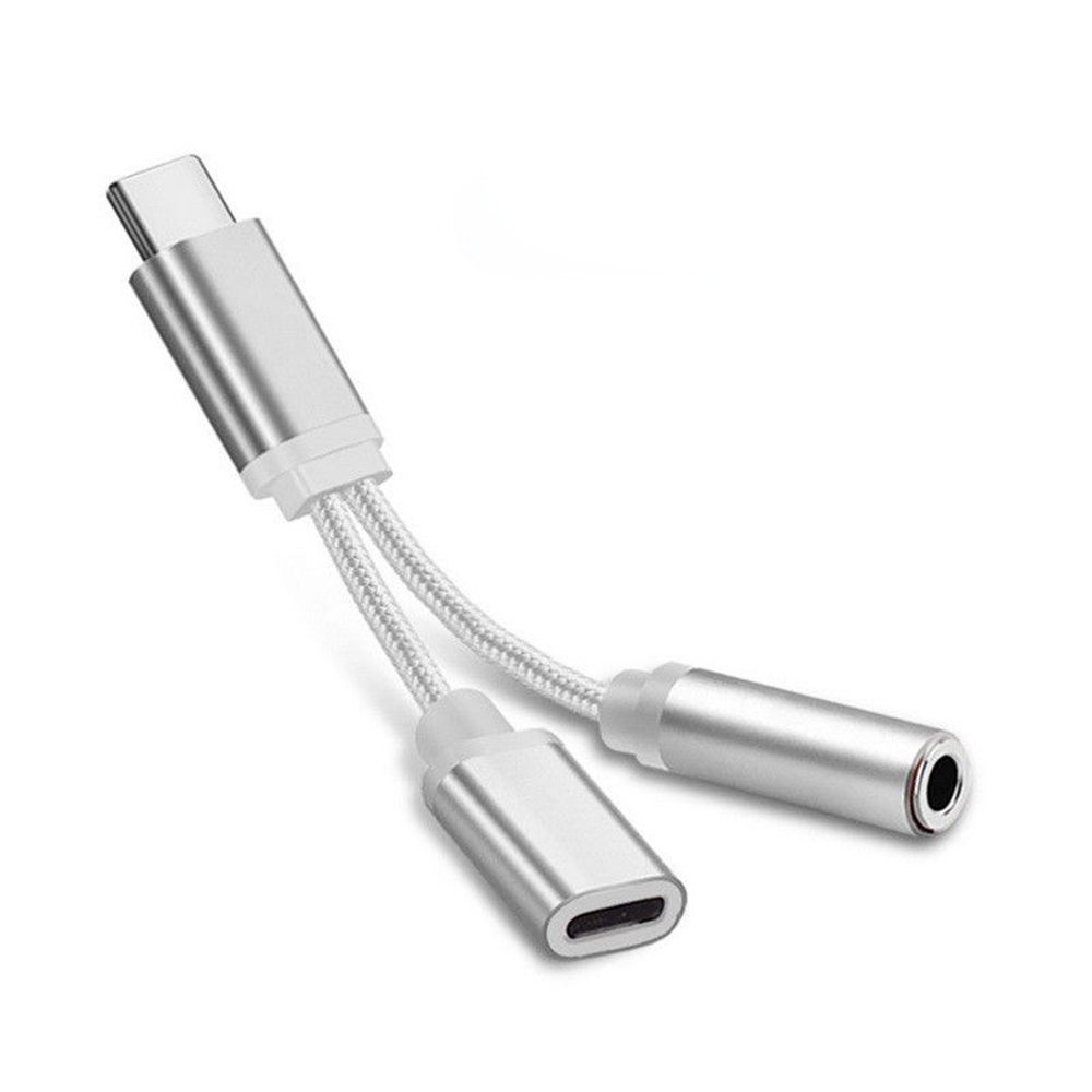 C naar 3,5 mm hoofdtelefoonaansluiting adapter compatibel met Type C naar hoofdtelefoon extra kabel digitale audioconverter