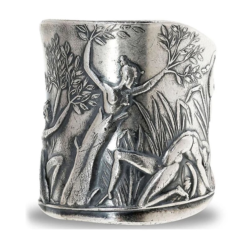 Vintage Art Graveren Griekse Mythologie Laurier Godin Patroon Ring Charm Dames Punk Party Ring Sieraden