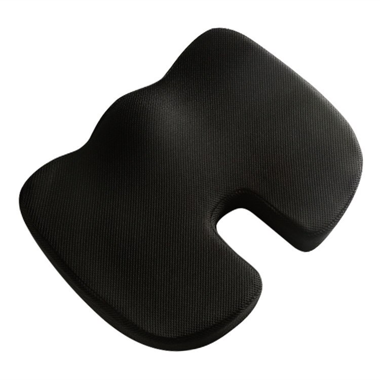 Koreansk iskias ergonomisk halebenet pude memory skum hjem reducere gravide iskias haleben smertelindring pude stol: Sort mesh