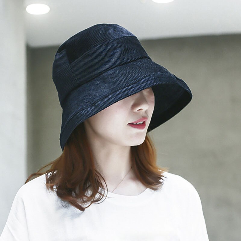 Efterår og vinter fløjlshatte fiskerhue til kvinder