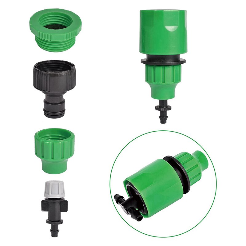 Home Garden Patio Misting Mini Flow Drip Irrigation Misting Cooling System with Mist Nozzle Sprinkler for Plant Flower