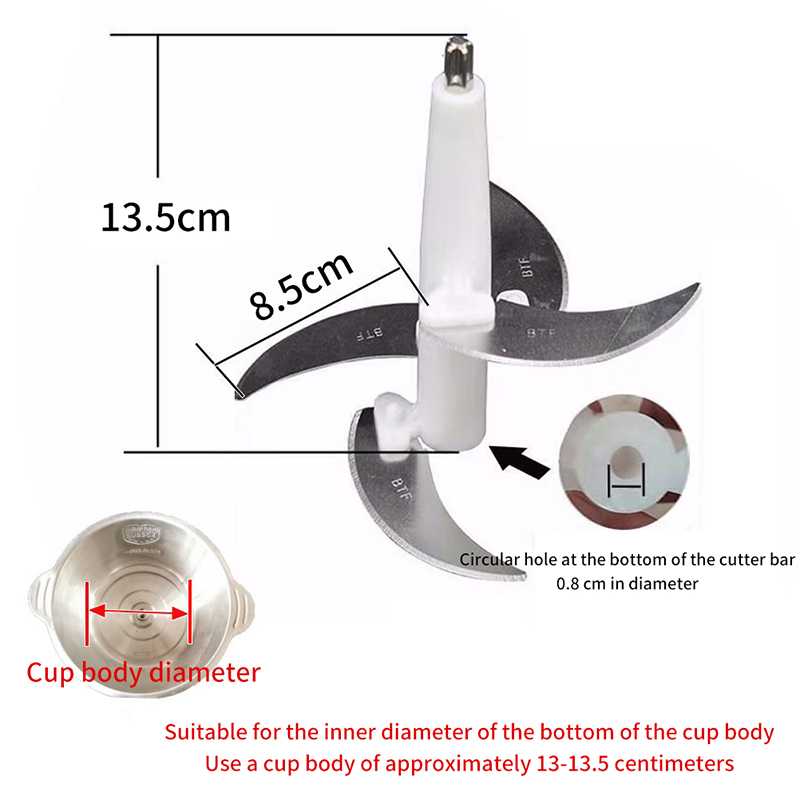 Electric Meat Grinder Blade Food Crusher Processor Replacement Spare Parts For 2L/3L/4L Meat Grinder Accessories Kitchen Tools: Red
