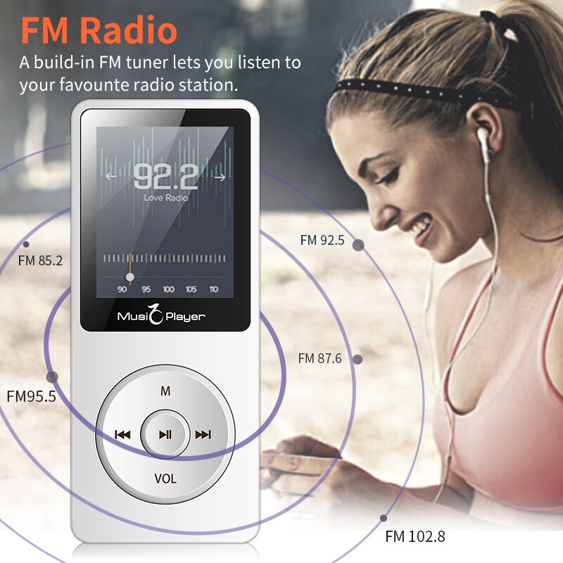 IQQ Version Ultrathin MP3 Player X02 Built-in 40G and Speakers can play 80H Lossless portable walkman with radio /FM/ record