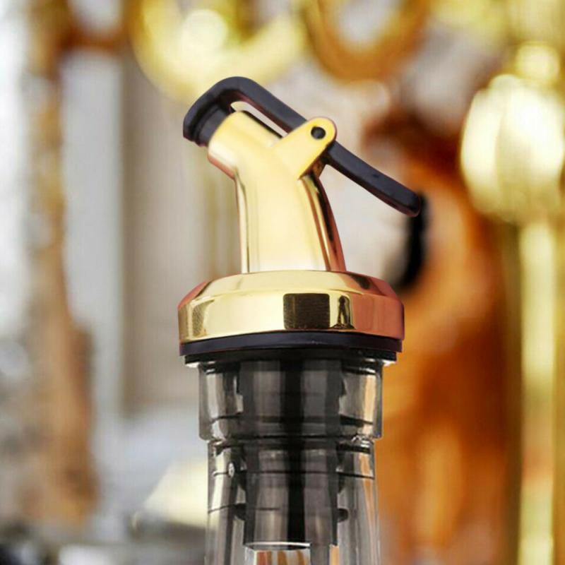 Gull olivenolje flaske dispenser vin flip top vin propp lekkasjesikker munnstykke olje skjenker kjøkken gadgets tilbehør bar verktøy