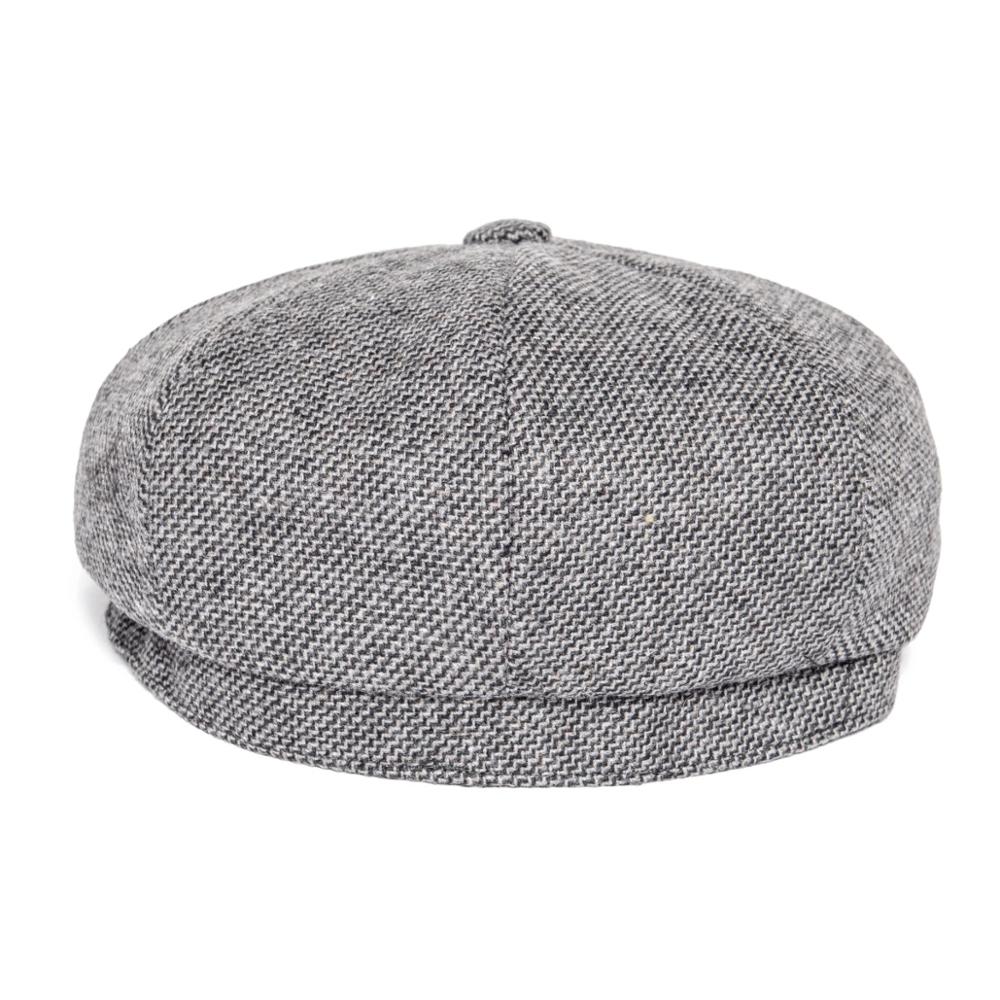 FEINION-casquette Newsboy grande taille, chapeau de conducteur, 50%, laine Tweed, casquettes plates, chevrons, chapeau pour hommes et femmes, 068