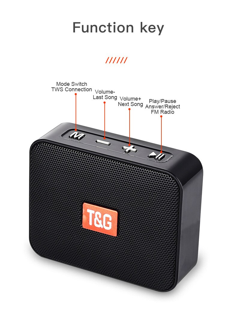 Mini Speaker TG166 Portable music Player With FM Radio Bluetooth Speakers Subwoofer Outdoor Hands-free Calling de som altavoces