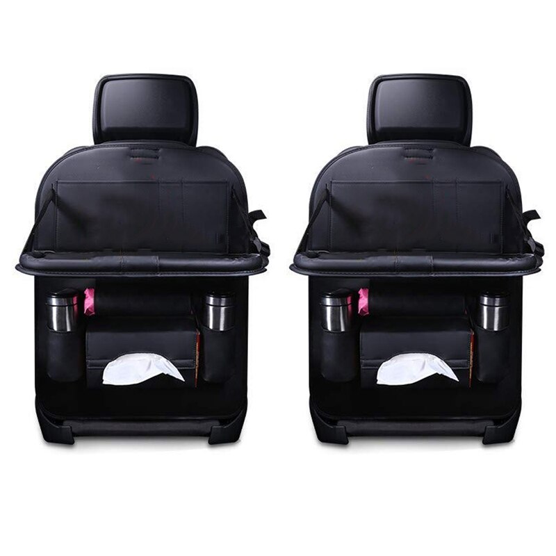 Autostoeltje Protector + Achterbank Opbergtas Met Tablet Ondersteuning En Opvouwbare Lade, duurzaam En Hoge Seat Cover, Pu