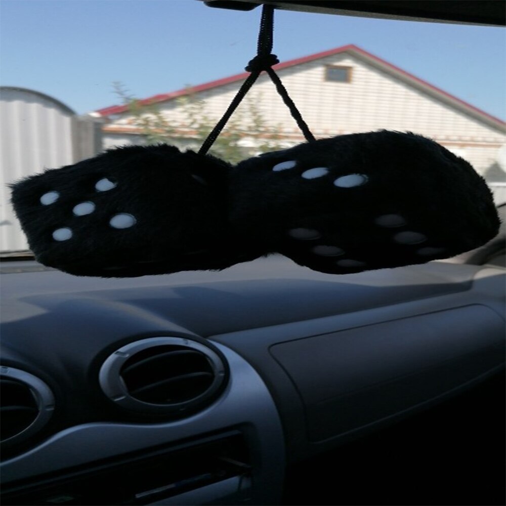 Cintre porte-miroir décoration voiture | Une paire de dés flous, accessoires de style automobile, ornements accessoires