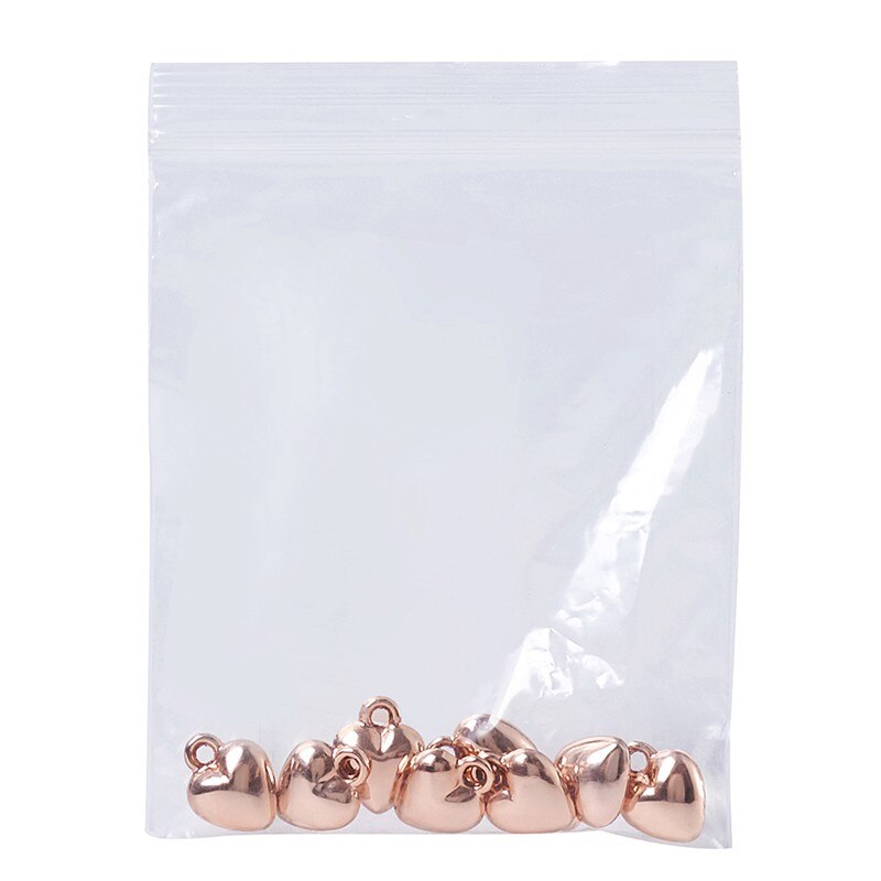 10pcs Small Alloy Heart Charms Pendant Long-Lasting Plated Rose Gold for Jewelry Making DIY Bracelet Necklace 12x9.5x5mm