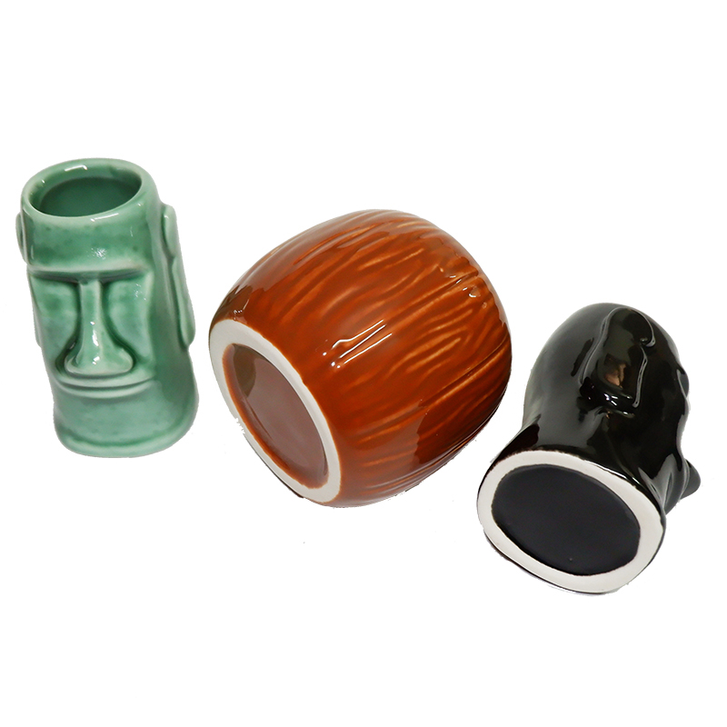 Mini Tiki Mok Shot Glazen Drink Ware Set Van 3