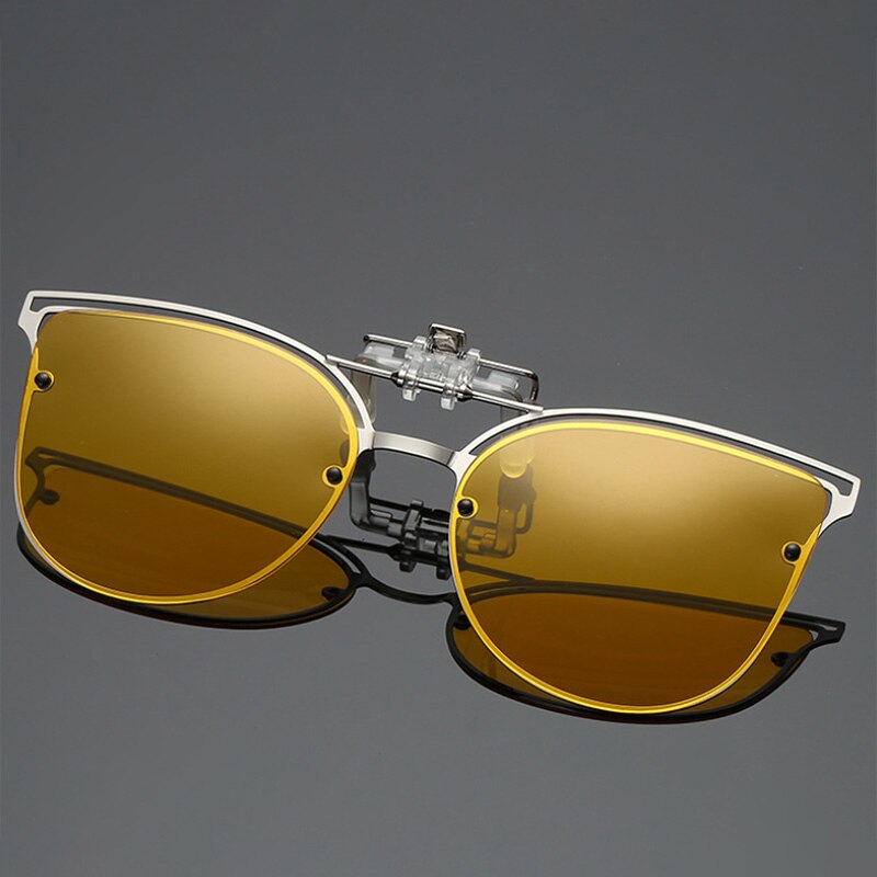 Gafas de sol polarizadas con Clip para hombres y mujeres, Anti UV nocturna para pesca, gafas de sol de 400 para conducir o montar en bicicleta, gafas de sol de pesca con Clips para Motor: 08