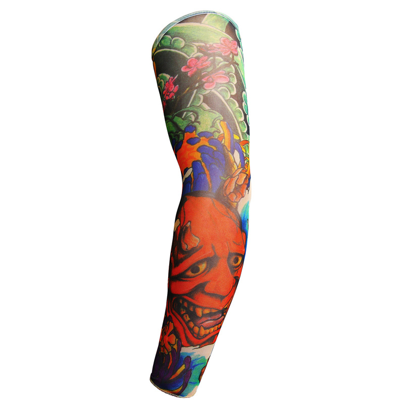Manches de cyclisme pour vélo | Imprimé 3D de tatouage, Protection contre les UV, manches de bicyclette pour vtt, Protection des bras: c4-8