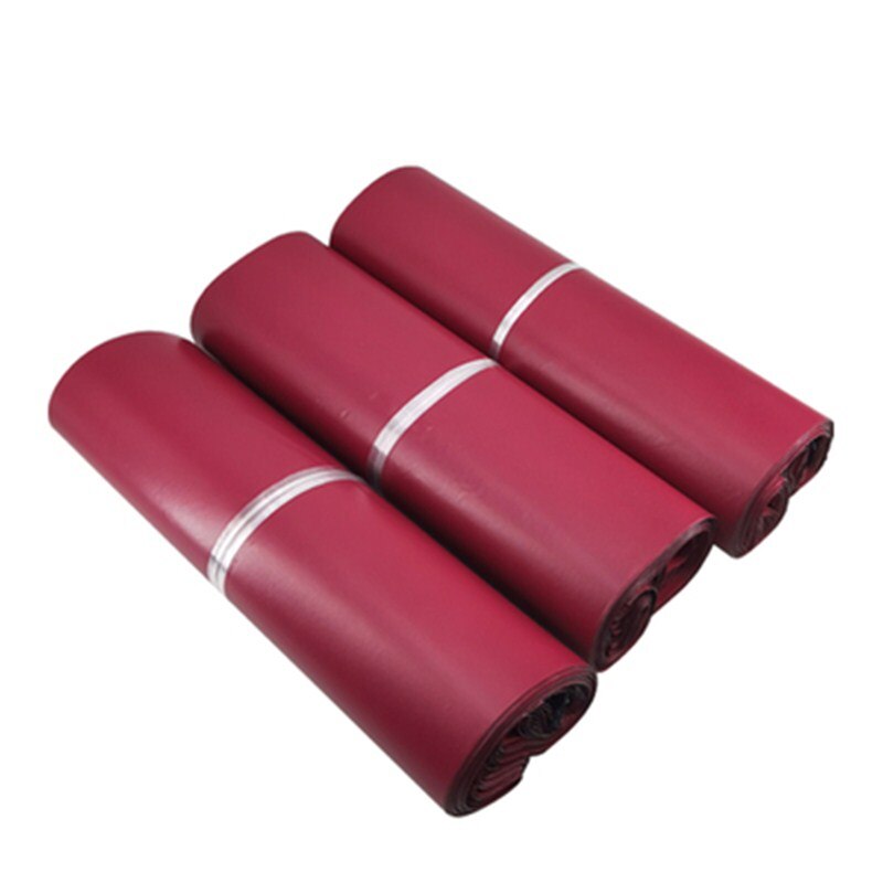 50pcs Pack Brown Red Mail Bag Thicken Courier Bags Storage Bag Waterproof Bag PE Envelope Mailer Postal Mailing Packing Bags