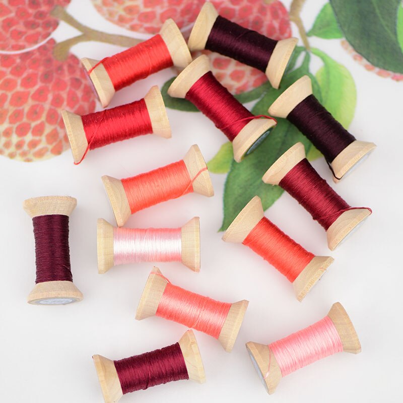 Red thread /20 meters silk thread/decorative hand embroidery/mini spool/embroidery line
