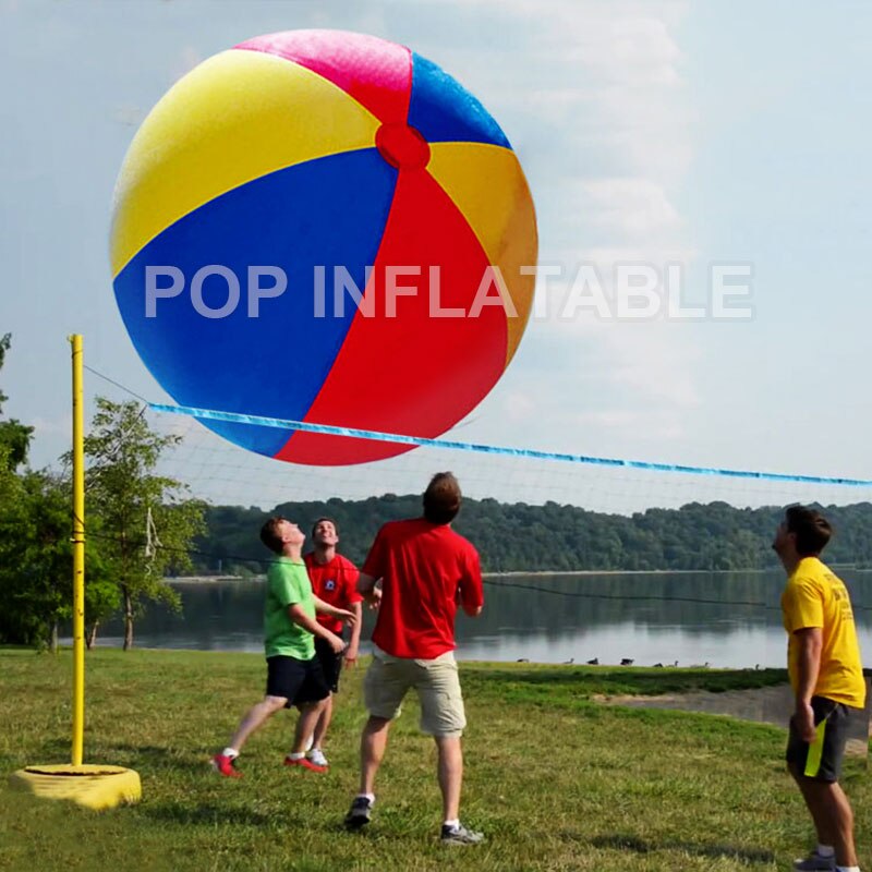 100cm/150cm/200cm ballon de plage gonflable géant grand trois couleurs épaissi PVC eau volley-Ball Football partie extérieure enfants jouets