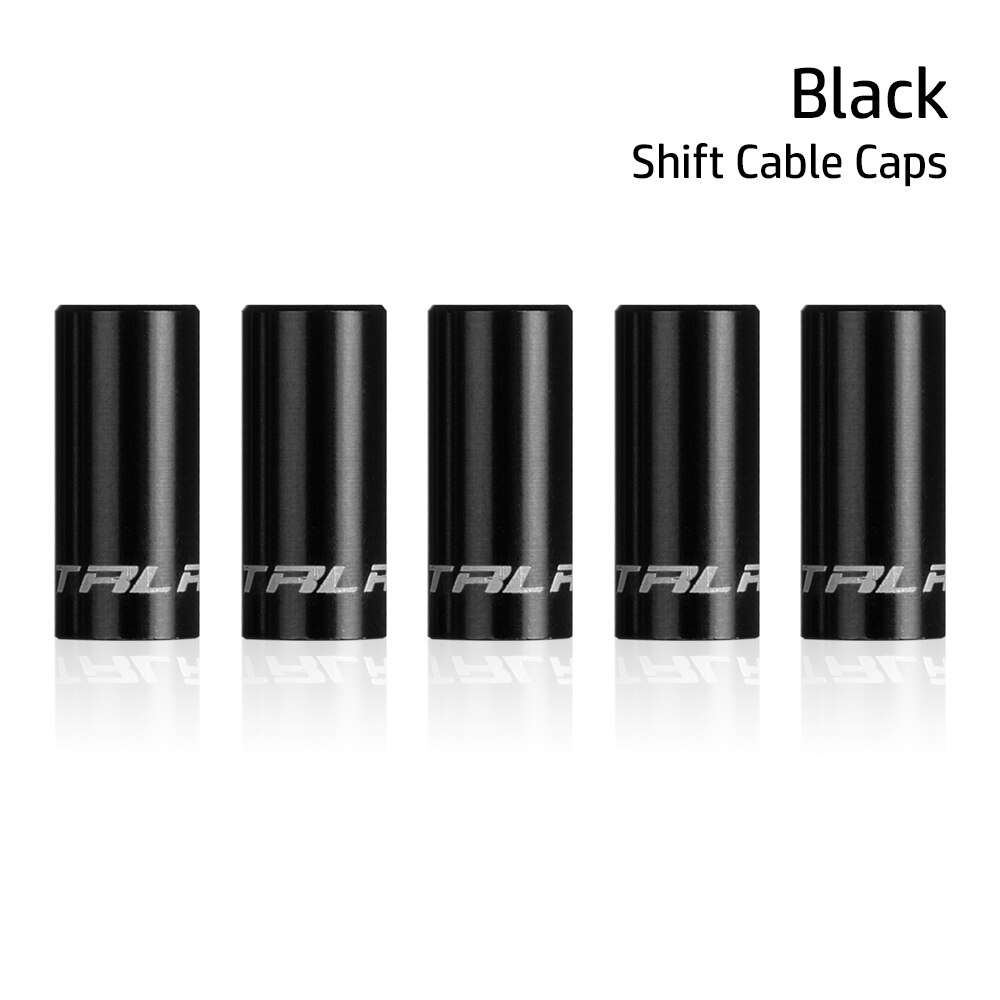 5PCs 4mm/5mm MTB Road Bike Brake Shift Wire Tube Cable Protector Aluminium Bicycle Shift Brake Cable Cap End Tip: Shift -Black