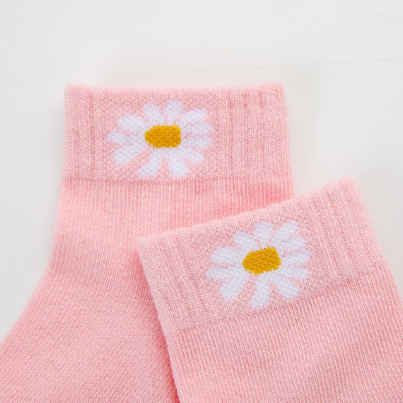 Kleurrijke Kinderen Sokken Katoen Half Lengte Jongens &amp; Meisjes Sokken Mode Bloem Patroon Kids Sok 1 Lot = 5 Pcs