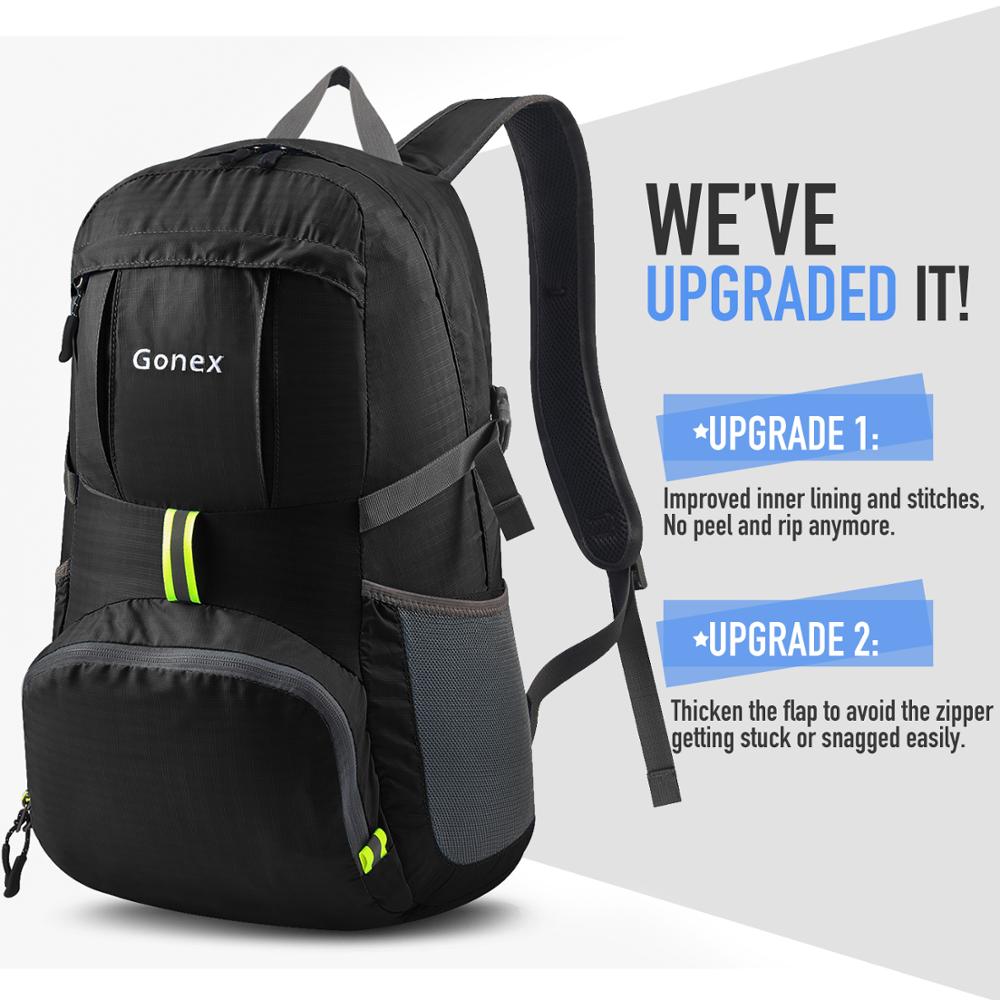 Gonex 35L Reisen Rucksack draussen Gepäck Tasche Faltbare Camping lässig Rucksäcke Daypack Für Schule Reise Wandern Ich bin Freien