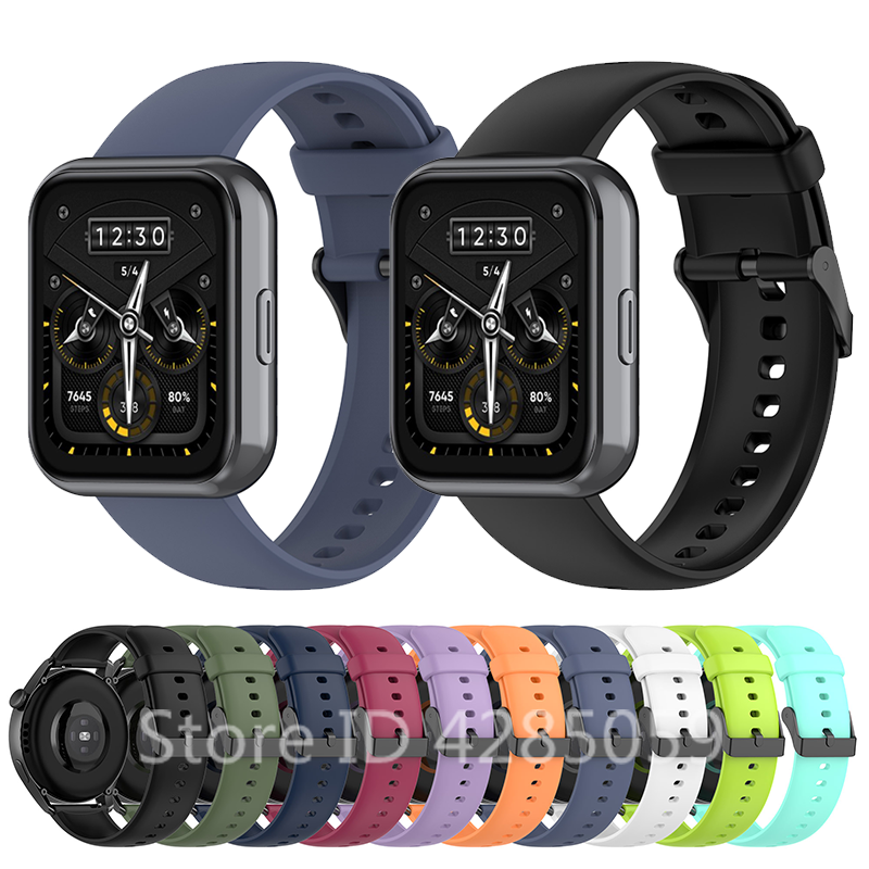 Correa de reloj oficial para Realme watch 3/2 pro, pulsera de silicona para Realme watch 2/Realme S/S pro, accesorios de pulsera