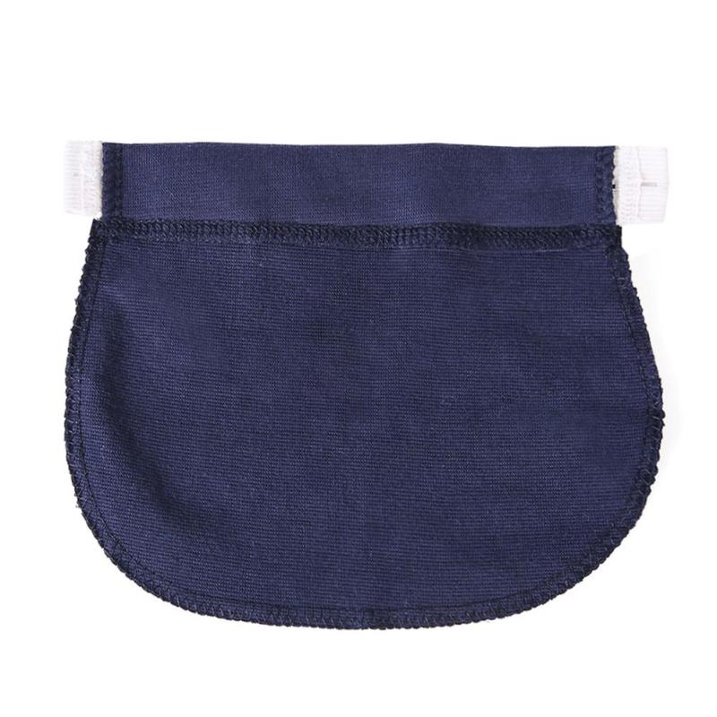 Maternité grossesse ceinture ceinture réglable pantalon élastique bouton étendu réglable taille élastique Extender ceinture: Blue