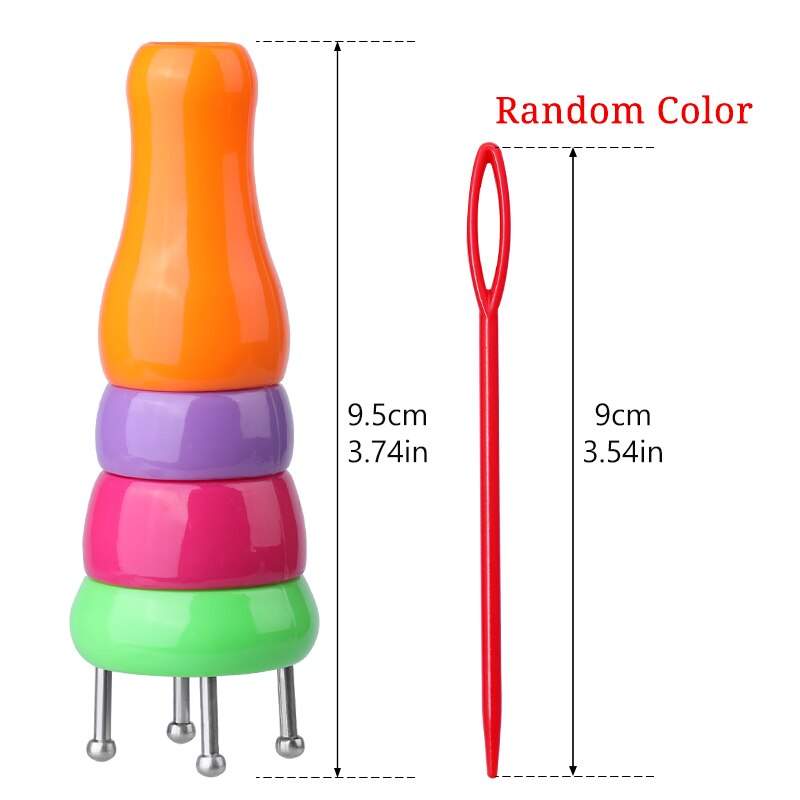 MIUSIE 1pc Weaving Loom Knitting Tool Yarn Wool Rope Knitting Doll Dolly Craft Spool Loom Maker For Weaving Craftworks