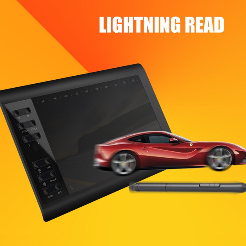 Grafisk tegning tablet 10 x 6 tommer  g10 digital tablet tegning med 22 smarte knapper understøtter mobiltelefon computer fku 66